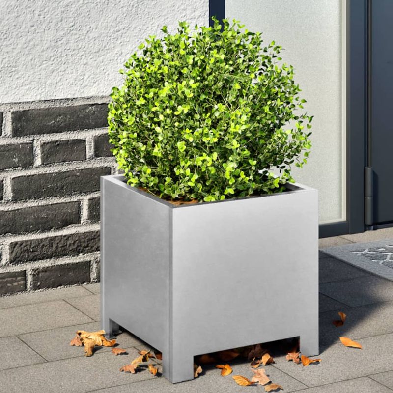 Casa si Gradina - Gradinarit si plante - Plante si ghivece - Ghivece si suporturi - Jardiniere gradina, 2 buc., 30x30x30 cm, otel galvanizat - Infinity.ro