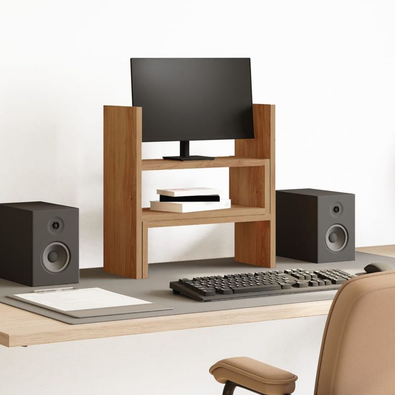 Laptop, Telefoane si Tablete - Laptopuri si accesorii - Accesorii Laptop - Standuri/Coolere notebook - Organizator birou stejar artizanal, 40x17x41 cm, lemn prelucrat - Infinity.ro