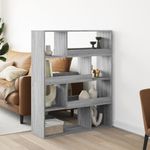 Casa si Gradina - Mobilier - Biblioteci si rafturi - Biblioteci - Biblioteca, gri sonoma, 100x33x125,5 cm, lemn prelucrat - Infinity.ro