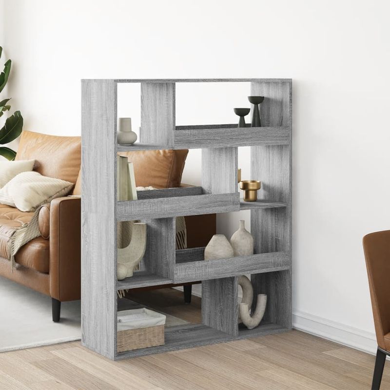 Casa si Gradina - Mobilier - Biblioteci si rafturi - Biblioteci - Biblioteca, gri sonoma, 100x33x125,5 cm, lemn prelucrat - Infinity.ro