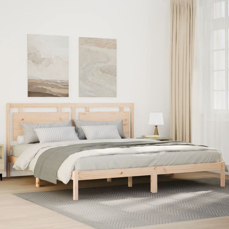 Casa si Gradina - Mobilier - Paturi si accesorii - Paturi - Cadru pat foarte lung fara saltea, 180x220 cm, lemn masiv - Infinity.ro