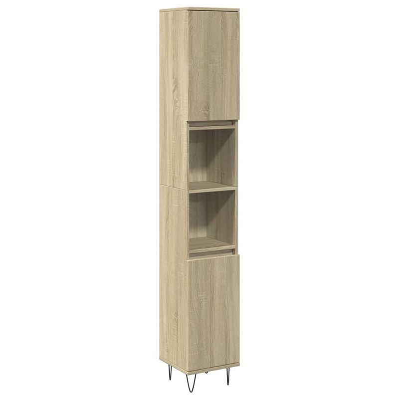 Casa si Gradina - Mobilier - Seturi de mobilier - Seturi baie - Set mobilier de baie, 3 piese, stejar sonoma, lemn prelucrat - Infinity.ro