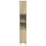 Casa si Gradina - Mobilier - Seturi de mobilier - Seturi baie - Set mobilier de baie, 3 piese, stejar sonoma, lemn prelucrat - Infinity.ro
