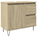 Casa si Gradina - Mobilier - Seturi de mobilier - Seturi baie - Set mobilier de baie, 3 piese, stejar sonoma, lemn prelucrat - Infinity.ro
