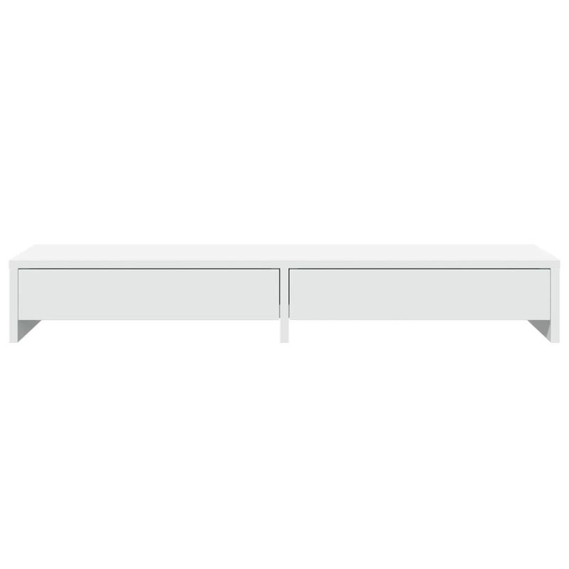 PC, gaming si accesorii - Desktop PC & monitoare - Accesorii monitoare - Suport monitor cu sertare, alb, 100x27x15 cm, lemn prelucrat - Infinity.ro