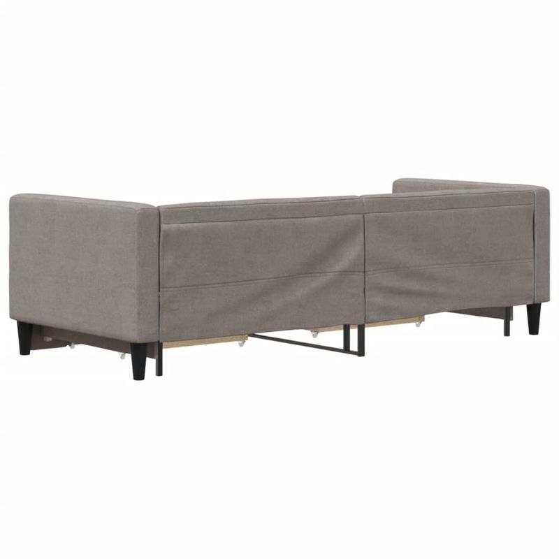 Casa si Gradina - Mobilier - Paturi si accesorii - Paturi - Pat de zi cu extensie si sertare, gri taupe, 80x200 cm, textil - Infinity.ro