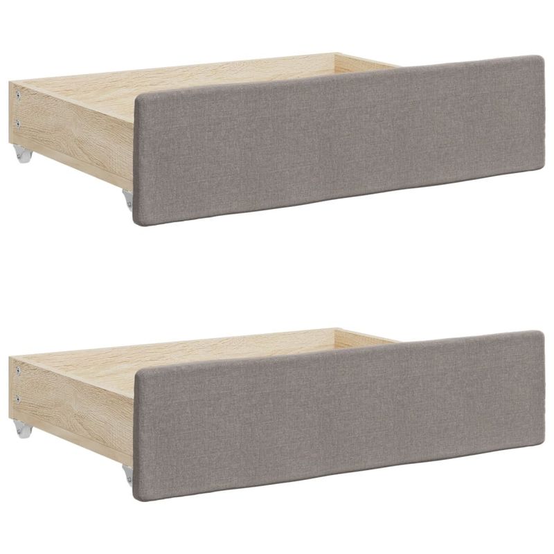 Casa si Gradina - Mobilier - Paturi si accesorii - Paturi - Pat de zi cu extensie si sertare, gri taupe, 80x200 cm, textil - Infinity.ro