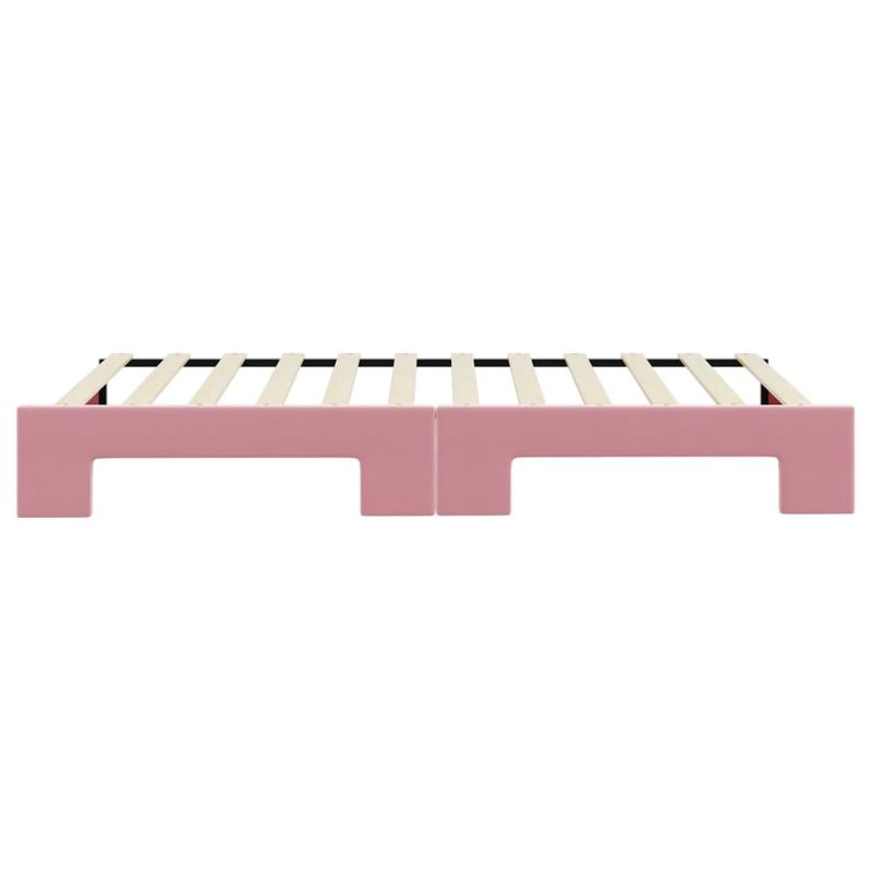 Casa si Gradina - Mobilier - Paturi si accesorii - Paturi - Pat de zi cu extensie, roz, 100x200 cm, catifea - Infinity.ro