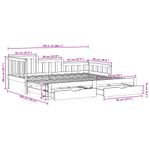 Casa si Gradina - Mobilier - Paturi si accesorii - Paturi - Pat de zi cu extensie/sertare, 90x200 cm, lemn masiv pin - Infinity.ro