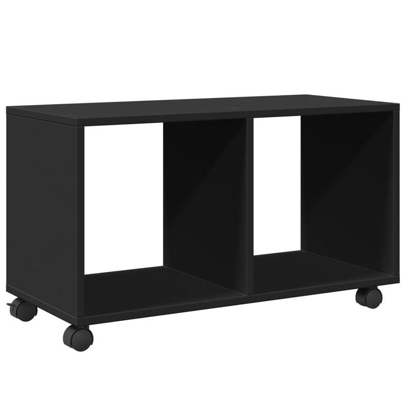 Casa si Gradina - Mobilier - Mobilier baie - Comode baie - Dulap cu roti, negru, 72x33x42,5 cm, lemn prelucrat - Infinity.ro