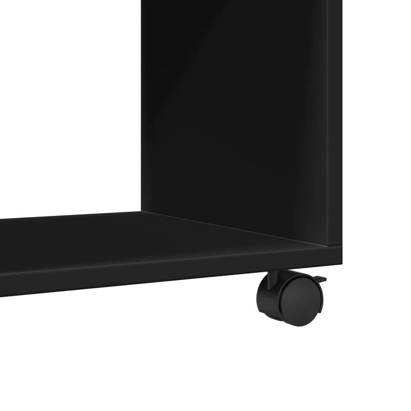 Casa si Gradina - Mobilier - Mobilier baie - Comode baie - Dulap cu roti, negru, 72x33x42,5 cm, lemn prelucrat - Infinity.ro