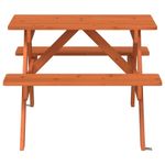 Casa si Gradina - Gradina si terasa - Mobilier exterior - Mese gradina - Masa picnic pentru 4 copii, orificiu umbrela, lemn masiv brad - Infinity.ro