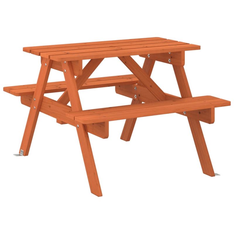 Casa si Gradina - Gradina si terasa - Mobilier exterior - Mese gradina - Masa picnic pentru 4 copii, orificiu umbrela, lemn masiv brad - Infinity.ro