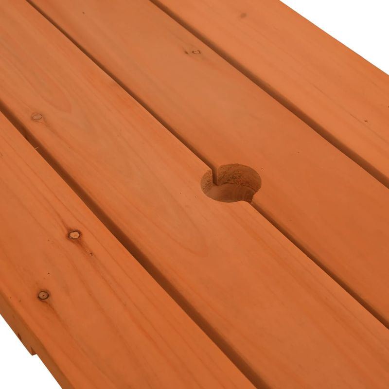 Casa si Gradina - Gradina si terasa - Mobilier exterior - Mese gradina - Masa de picnic pentru 4 copii, cu umbrela, lemn masiv brad - Infinity.ro
