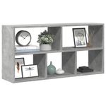 Casa si Gradina - Mobilier - Biblioteci si rafturi - Rafturi - Raft de perete, gri beton, 100x25x50 cm, lemn prelucrat - Infinity.ro