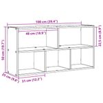 Casa si Gradina - Mobilier - Biblioteci si rafturi - Rafturi - Raft de perete, gri beton, 100x25x50 cm, lemn prelucrat - Infinity.ro