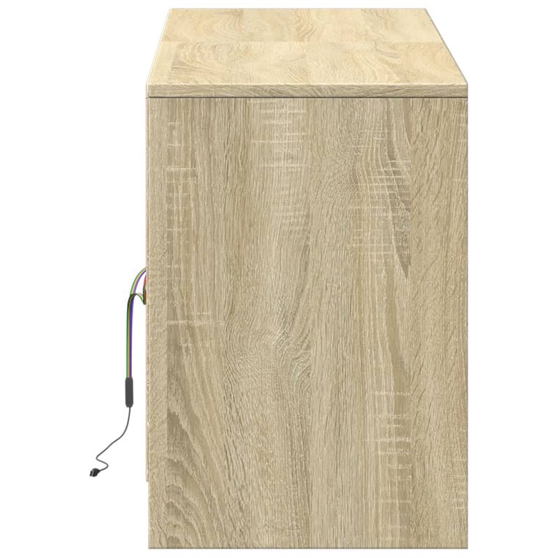 Casa si Gradina - Mobilier - Comode si corpuri - Comode - Dulap TV cu LED, stejar sonoma, 139,5x34x50 cm, lemn prelucrat - Infinity.ro