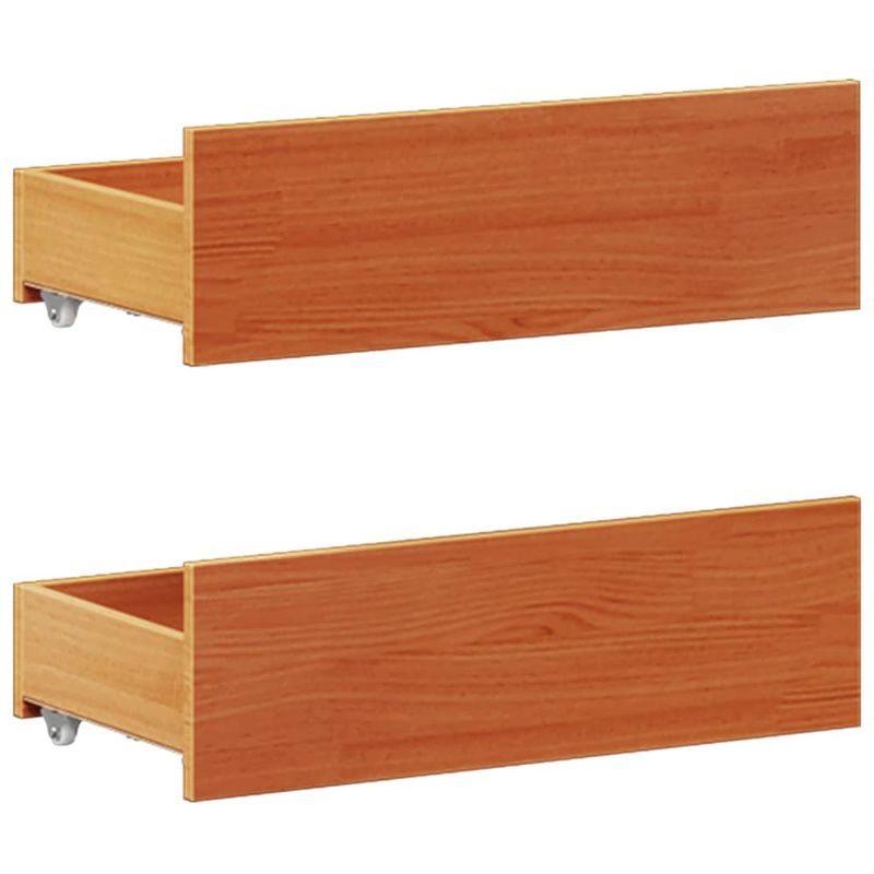 Casa si Gradina - Mobilier - Paturi si accesorii - Paturi - Cadru pat fara saltea/cu tablie maro 180x200 cm lemn masiv pin - Infinity.ro