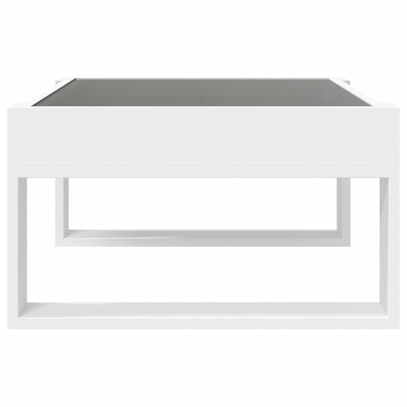 Casa si Gradina - Mobilier - Mese si birouri - Masute de cafea - Masuta de cafea cu LED infinity, alb, 70x53x30 cm - Infinity.ro