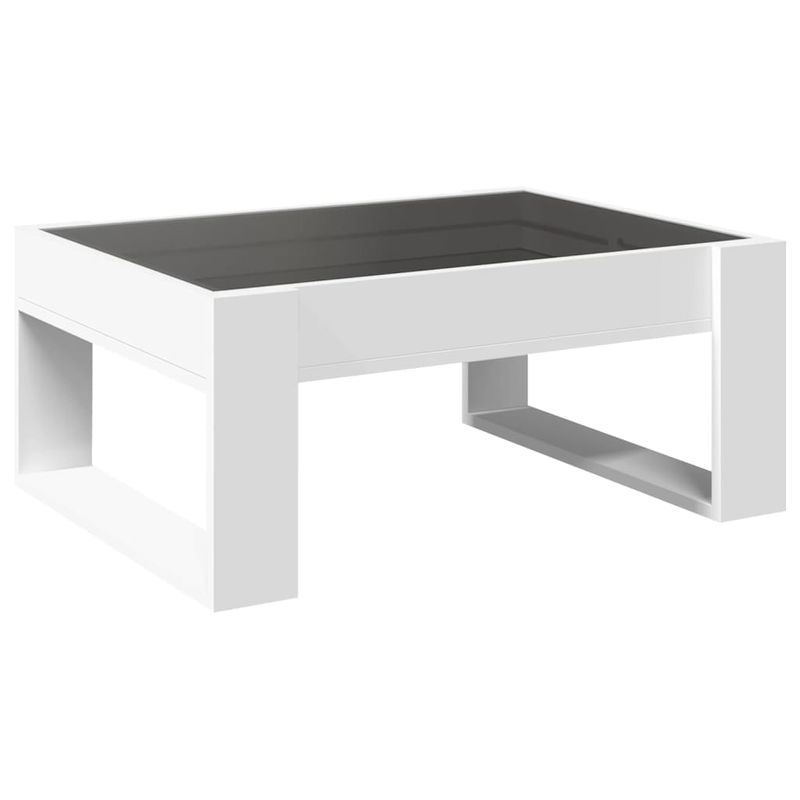 Casa si Gradina - Mobilier - Mese si birouri - Masute de cafea - Masuta de cafea cu LED infinity, alb, 70x53x30 cm - Infinity.ro