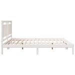 Casa si Gradina - Mobilier - Paturi si accesorii - Paturi - Cadru pat foarte lung fara saltea, alb, 200x210 cm lemn masiv - Infinity.ro