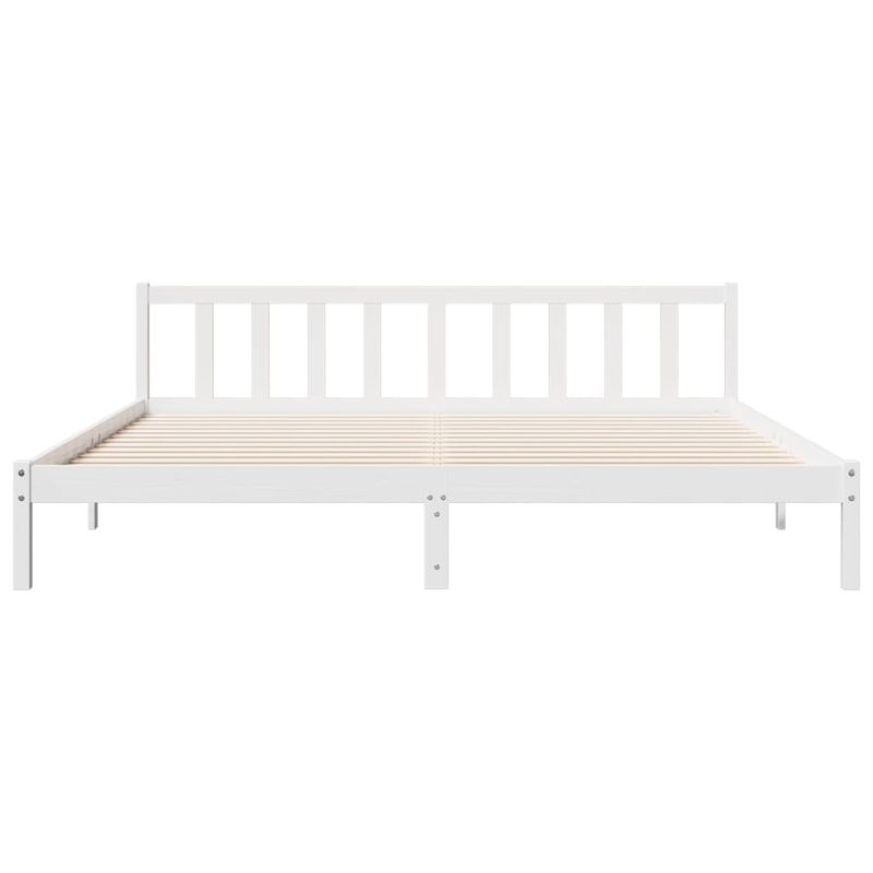 Casa si Gradina - Mobilier - Paturi si accesorii - Paturi - Cadru pat foarte lung fara saltea alb 180x210 cm lemn masiv pin - Infinity.ro