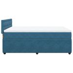 Casa si Gradina - Mobilier - Paturi si accesorii - Paturi - Pat box spring cu saltea, albastru, 140x190 cm, catifea - Infinity.ro