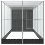 Petshop - Accesorii petshop - Culcusuri si custi - Tarcuri si colivii - Voliera de pasari cu extensie, argintiu, 623x203x216 cm, otel - Infinity.ro