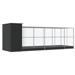 Petshop - Accesorii petshop - Culcusuri si custi - Tarcuri si colivii - Voliera de pasari cu extensie, argintiu, 623x203x216 cm, otel - Infinity.ro