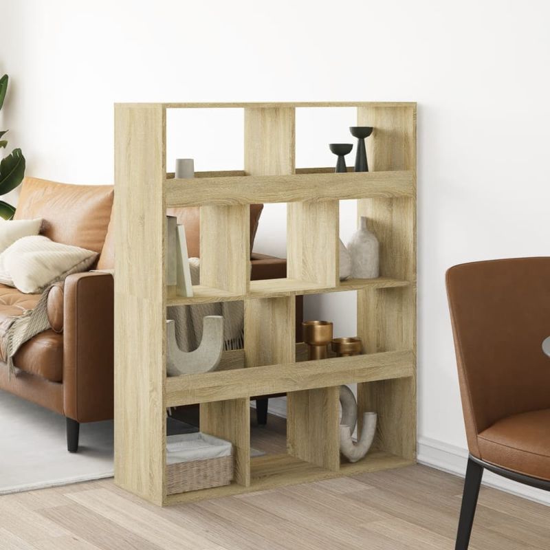 Casa si Gradina - Mobilier - Biblioteci si rafturi - Biblioteci - Separator camera, stejar sonom, 100x33x125,5 cm, lemn prelucrat - Infinity.ro