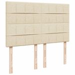 Casa si Gradina - Mobilier - Paturi si accesorii - Paturi - Pat box spring cu saltea, crem, 140x200 cm, textil - Infinity.ro