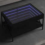 Casa si Gradina - Mobilier - Mese si birouri - Masute de cafea - Masuta de cafea cu LED infinity, negru, 70x50x38 cm - Infinity.ro