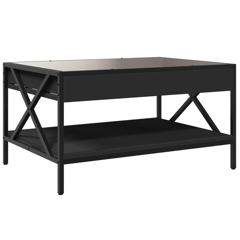 Casa si Gradina - Mobilier - Mese si birouri - Masute de cafea - Masuta de cafea cu LED infinity, negru, 70x50x38 cm - Infinity.ro