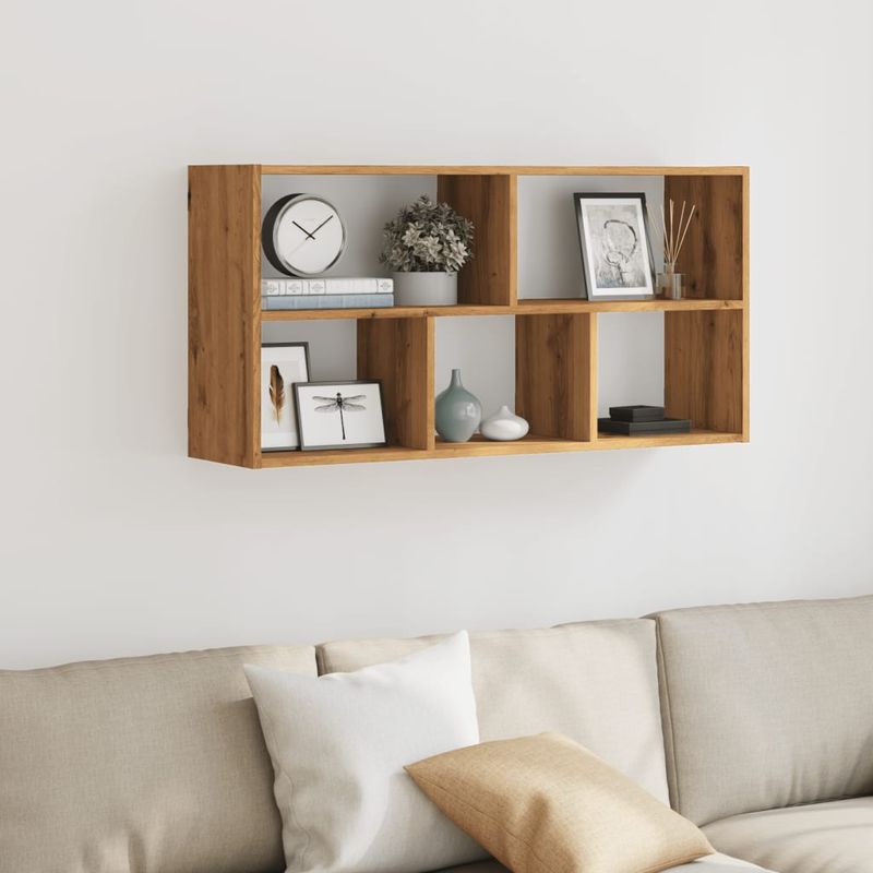 Casa si Gradina - Mobilier - Biblioteci si rafturi - Rafturi - Raft de perete, lemn artizanal, 100x25x50 cm, lemn prelucrat - Infinity.ro