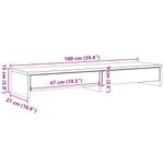 PC, gaming si accesorii - Desktop PC & monitoare - Accesorii monitoare - Suport monitor cu sertare, stejar artizanal, 100x27x15 cm, lemn - Infinity.ro