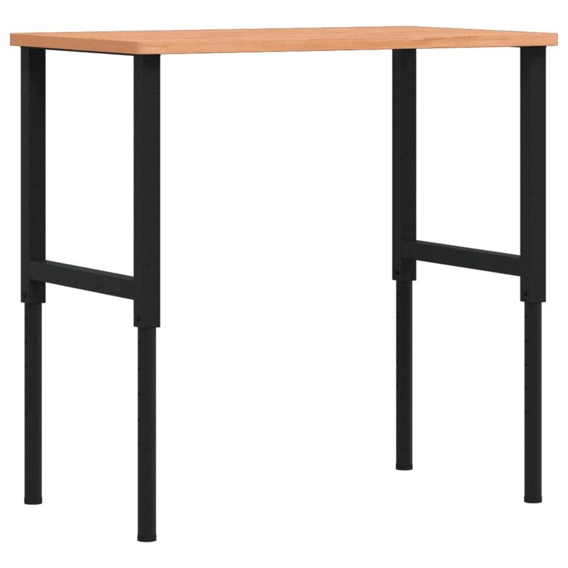 Casa si Gradina - Constructii - Scule de mana si unelte - Mese si bancuri de lucru - Banc lucru 100x60x(71,5-98) cm lemn masiv fag, dreptunghiular, maro închis și negru - Infinity.ro