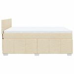 Casa si Gradina - Mobilier - Paturi si accesorii - Paturi - Pat box spring cu saltea, crem, 140x200 cm, textil - Infinity.ro
