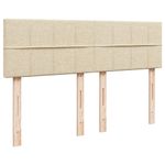 Casa si Gradina - Mobilier - Paturi si accesorii - Paturi - Pat box spring cu saltea, crem, 140x200 cm, textil - Infinity.ro