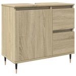 Casa si Gradina - Mobilier - Seturi de mobilier - Seturi baie - Set mobilier de baie, 3 piese, stejar sonoma, lemn prelucrat - Infinity.ro