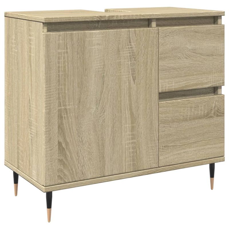 Casa si Gradina - Mobilier - Seturi de mobilier - Seturi baie - Set mobilier de baie, 3 piese, stejar sonoma, lemn prelucrat - Infinity.ro