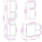 Casa si Gradina - Mobilier - Seturi de mobilier - Seturi baie - Set mobilier de baie, 3 piese, stejar sonoma, lemn prelucrat - Infinity.ro