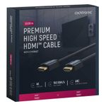 TV, Audio-Video si Foto - Accesorii TV si audio - Cabluri si adaptoare audio - Cablu Profesional HDMI - HDMI 10m Ultra HD 4K 60Hz cu Ethernet OFC AWG24 aurit Clicktronic 70307 - Infinity.ro