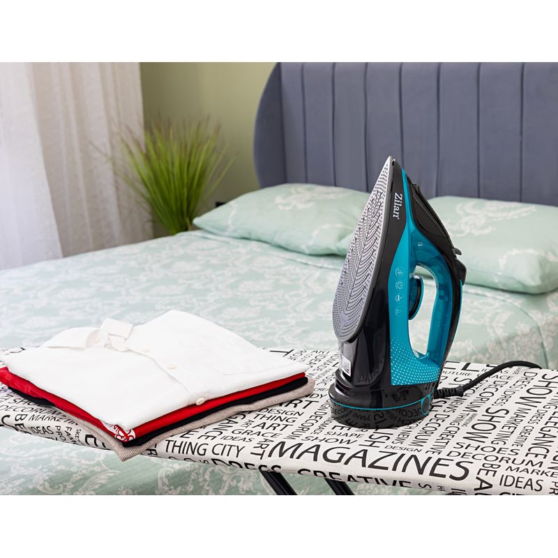 Electronice si Electrocasnice - Ingrijirea tesaturilor - Fiare de calcat - Fier de calcat Zilan ZLN0989, 2200W, Anti Calcar, Cablu rotativ 360, Termostat reglabil, Albastru - Infinity.ro