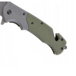 Sport si Outdoor - Camping - Cutite, bricege si accesorii - Cutite si bricege - Cutit briceag de supravietuire Foxter, 23 cm, cu dispozitiv taiat centuri si spart geamuri, otel inoxidabil - Infinity.ro