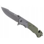 Sport si Outdoor - Camping - Cutite, bricege si accesorii - Cutite si bricege - Cutit briceag de supravietuire Foxter, 23 cm, cu dispozitiv taiat centuri si spart geamuri, otel inoxidabil - Infinity.ro