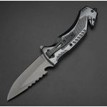 Sport si Outdoor - Camping - Cutite, bricege si accesorii - Cutite si bricege - Cutit pliabil Foxter, tip briceag, 23 cm, otel inoxidabil, cu dispozitiv taiat centuri si spart geamuri - Infinity.ro