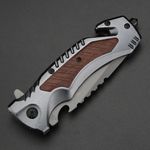 Sport si Outdoor - Camping - Cutite, bricege si accesorii - Cutite si bricege - Cutit pliabil Foxter, tip briceag, 23 cm, otel inoxidabil, cu dispozitiv taiat centuri si spart geamuri - Infinity.ro