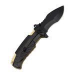 Sport si Outdoor - Camping - Cutite, bricege si accesorii - Cutite si bricege - Cutit tip briceag militar Foxter, 21.5 cm, sistem Liner Lock, clema de agatat, negru - Infinity.ro