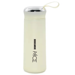 Casa si Gradina - Bucatarie si vesela - Cani si pahare - Sticle - Sticla, cana metalica pentru lichide, interior inox, 400ml culoare Alb ABYZ™ - Infinity.ro