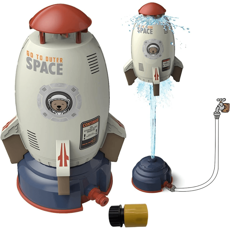 Jucarii, Copii si Bebe - Jucarii si jocuri - Jucarii & jocuri educative - Jucarii interactive - Stropitor de gradina cu racheta, jucarie de gradina, dimensiuni 10,4x28,4cm, culoare Alb ABYZ™ - Infinity.ro